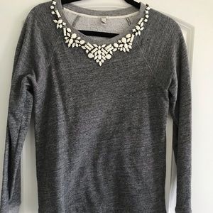 J Crew Embellished Sweatshirt
